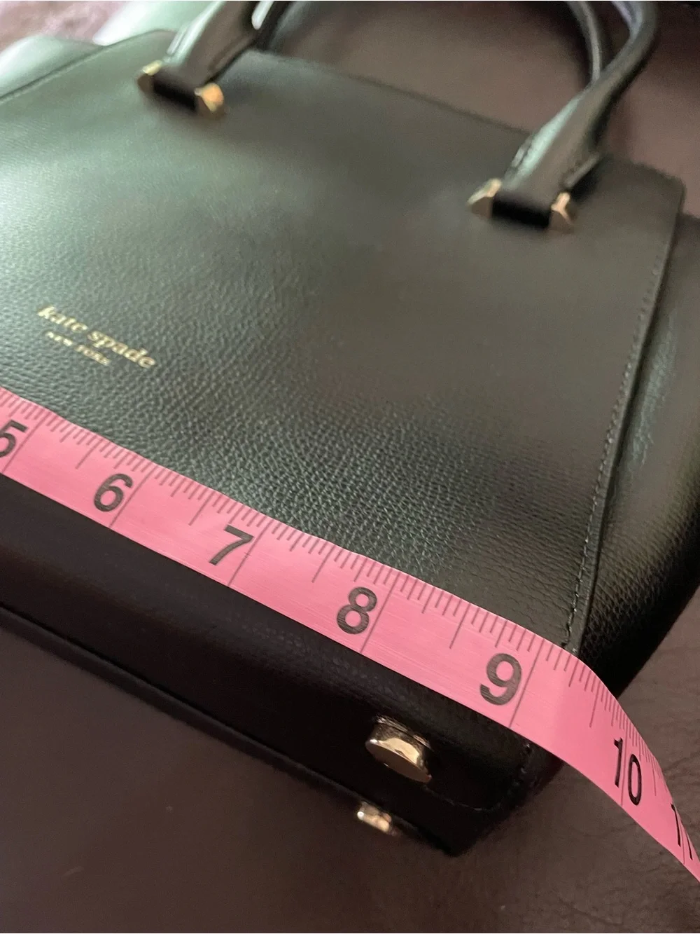 Kate Spade Sydney Black Leather Satchel with Removable Strap